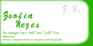 zsofia mezes business card